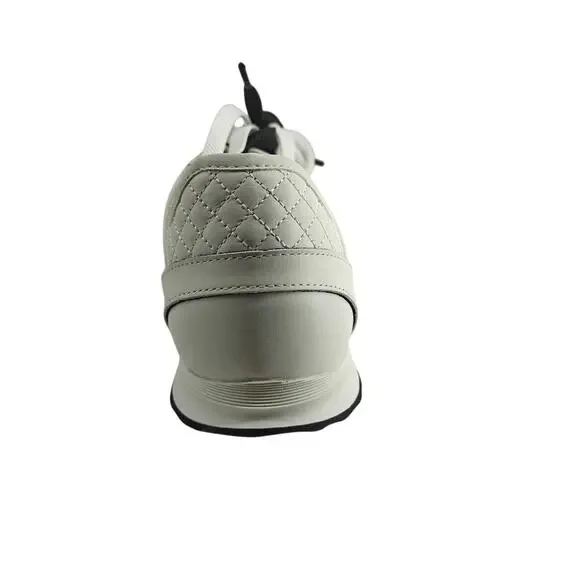 ChanelCalfskin Suede CC Womens Sneakers 38 White Black